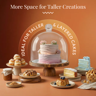 Parquet Cloche Cake Stand