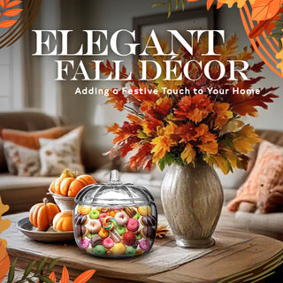 Glass Pumpkin Candy Jar with Lid